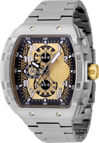 Invicta Men's 49065 Invicta Racing Quartz Multifunction Gold, Black Dial Watch