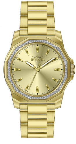Invicta Men's 49108 Speedway Quartz 3 Hand Gold Dial Watch