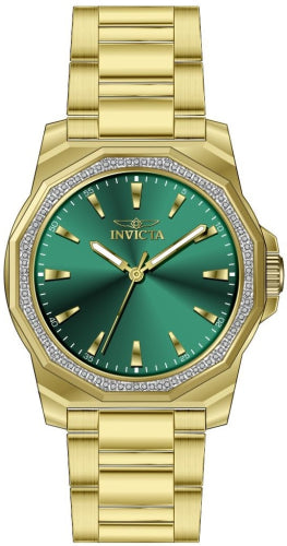 Invicta Men's 49109 Speedway Quartz 3 Hand Green Dial Watch