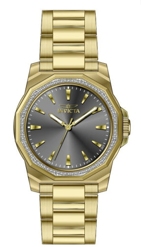 Invicta Women's 49114 Speedway Quartz 3 Hand Charcoal Dial Watch