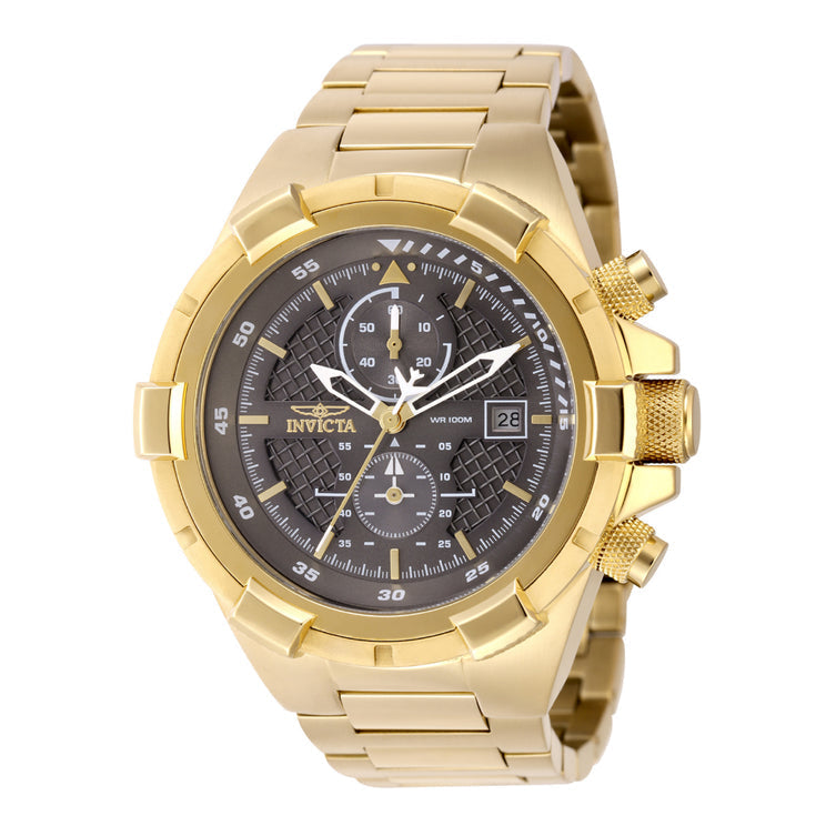 Invicta Men's 49254 Aviator Quartz VD51 Charcoal Dial Watch