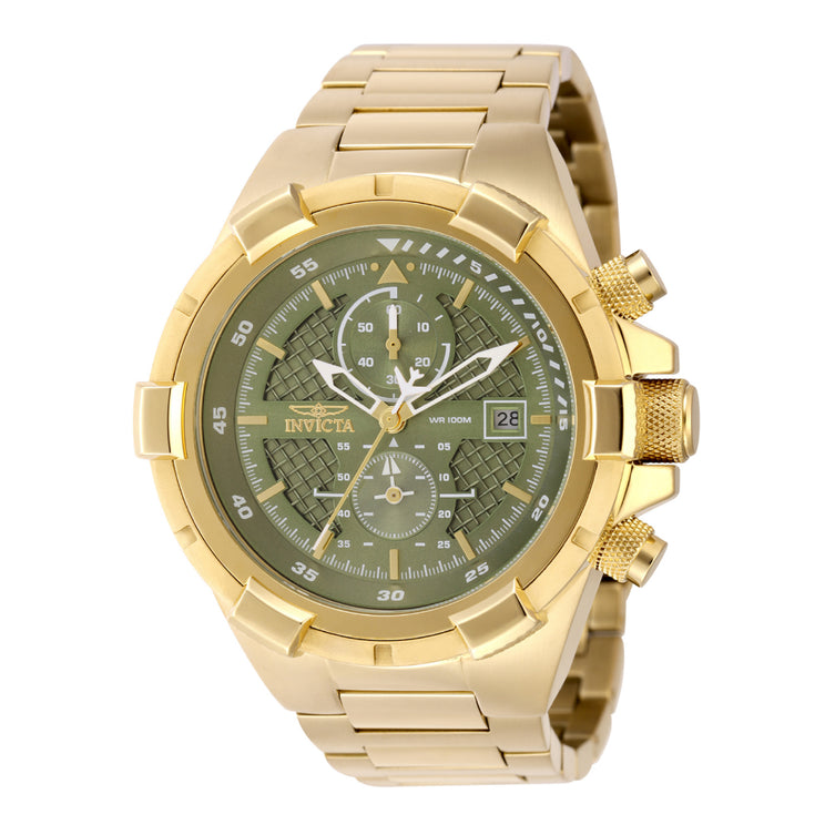 Invicta Men's 49255 Aviator Quartz VD51 Green Dial Watch
