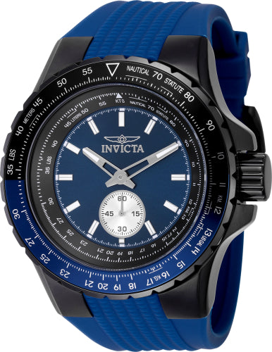 Invicta Men's 49300 Aviator  Quartz Multifunction Blue Dial Watch