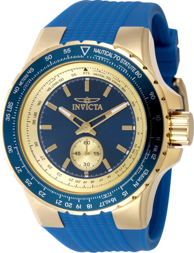 Invicta Men's 49307 Aviator  Quartz Multifunction Blue Dial Watch