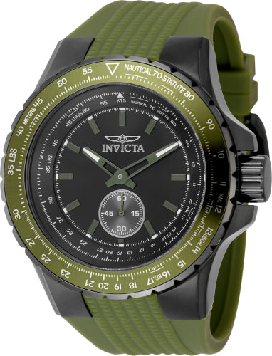 Invicta Men's 49311 Aviator  Quartz Multifunction Black Dial Watch