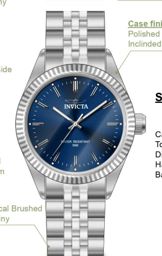 Women's 49312 Specialty  Quartz 3 Hand Blue Dial Watch