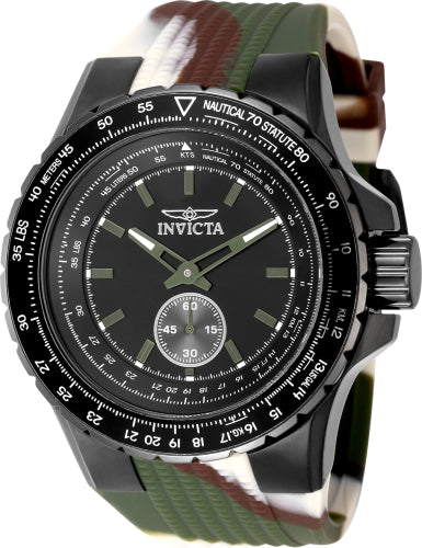 Invicta Men's 49320 Aviator  Quartz Multifunction Black Dial Watch