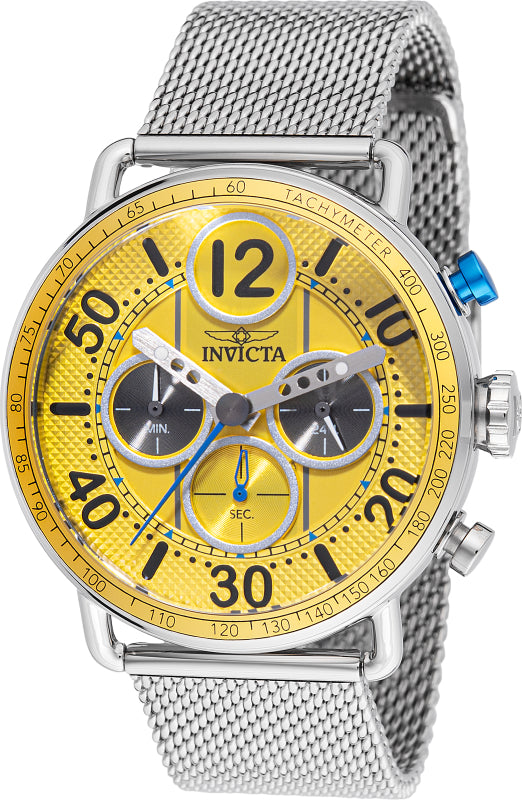 Invicta Men's 49374 Speedway Quartz Chronograph Yellow Dial Watch