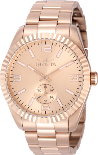 Invicta Men's 49393 Specialty Quartz 3 Hand Rose Gold Dial Watch