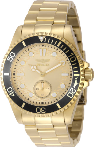 Invicta Men's 49428 Pro Diver Quartz VD78 Gold Dial Watch