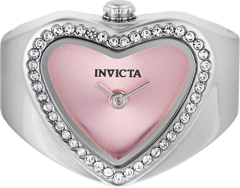 Invicta Women's 49571 Mini Quartz Pink Dial Ring Watch