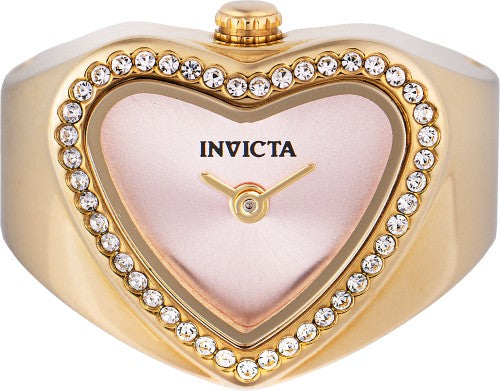 Invicta Women's 49575 Mini Quartz 2 Hand Pink Dial Ring Watch