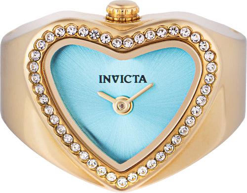 Invicta Women's 49576 Mini Ring Watch Quartz 2 Hand Light Blue Dial Watch