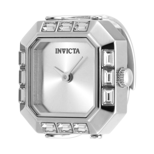 Invicta Women's 49580 Mini Quartz 2 Hand Silver Dial Ring Watch