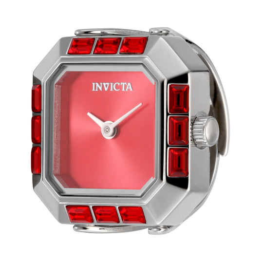 Invicta Women's 49582 Mini Quartz 2 Hand Red Dial Ring Watch