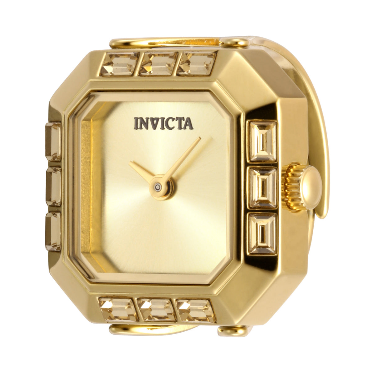 Invicta Women's 49585 Mini Quartz Gold Dial Ring Watch