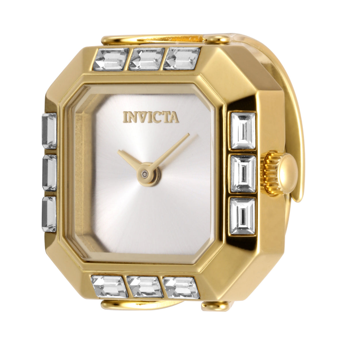 Invicta Women's 49587 Mini Ring Watch Quartz 2 Hand Silver Dial Watch