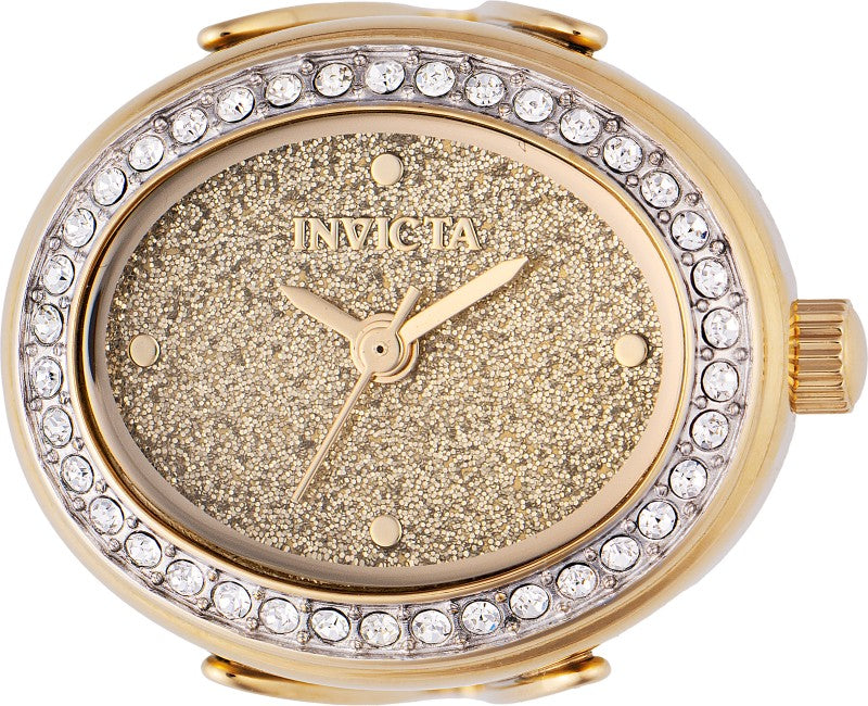 Invicta Women's 49598 Mini Quartz Gold Dial Ring Watch