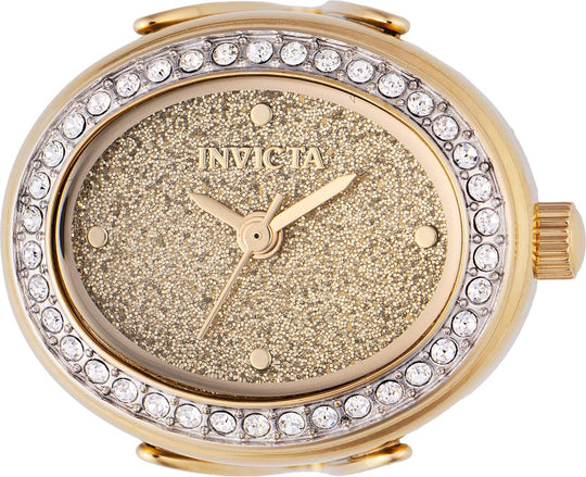 Invicta Women's 49598 Mini Quartz Gold Dial Ring Watch