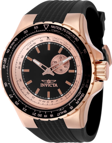 Invicta Men's 49726 Aviator Quartz VD72 Black Dial Watch