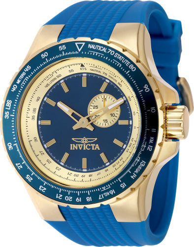 Invicta Men's 49727 Aviator Quartz VD72 Blue Dial Watch