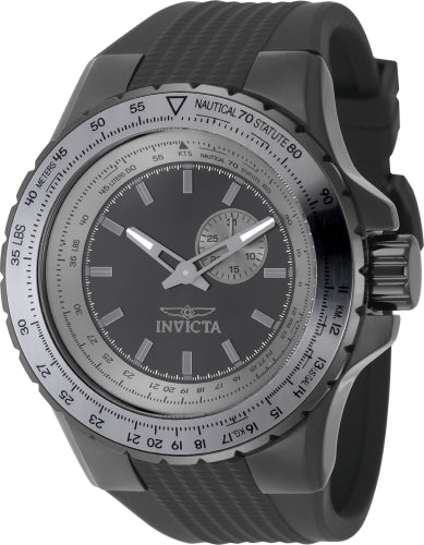 Invicta Men's 49728 Aviator Quartz VD72 Black Dial Watch