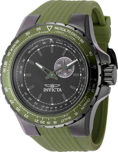 Invicta Men's 49729 Aviator Quartz VD72 Black Dial Watch
