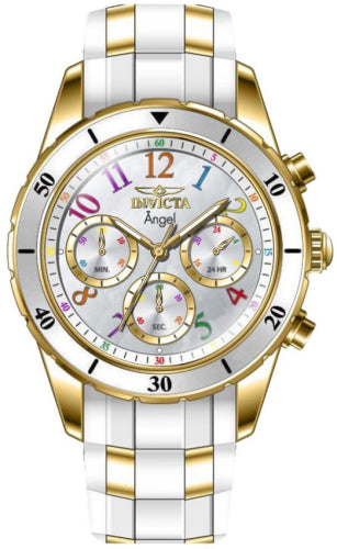 Invicta Women's 49801 Angel Quartz VD54 White Dial Watch