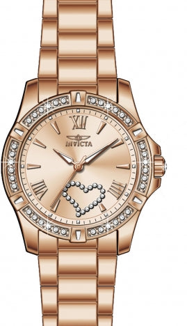 Invicta Women's 49843 Angel Quartz 2 Hand Rose Gold Dial Watch