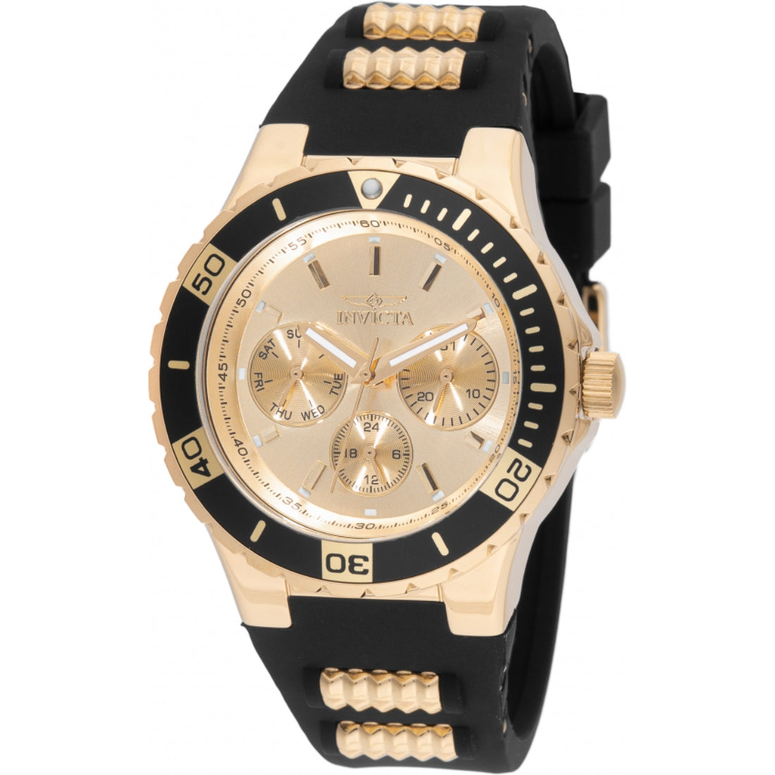 Invicta Women's 49892 Black, Gold Silicone Watch