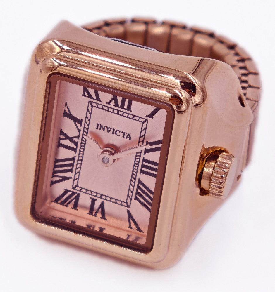 Invicta Women's 49896 Mini Quartz PC10 Rose Gold Dial Ring Watch