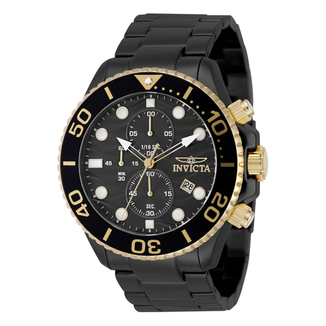 Invicta Men's 50222 Pro Diver Quartz VD57 Black Dial Watch