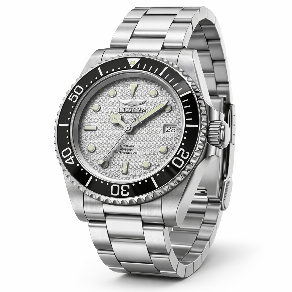 Invicta Men's 50278 Pro Diver Mechanical NH35 Silver Dial Watch