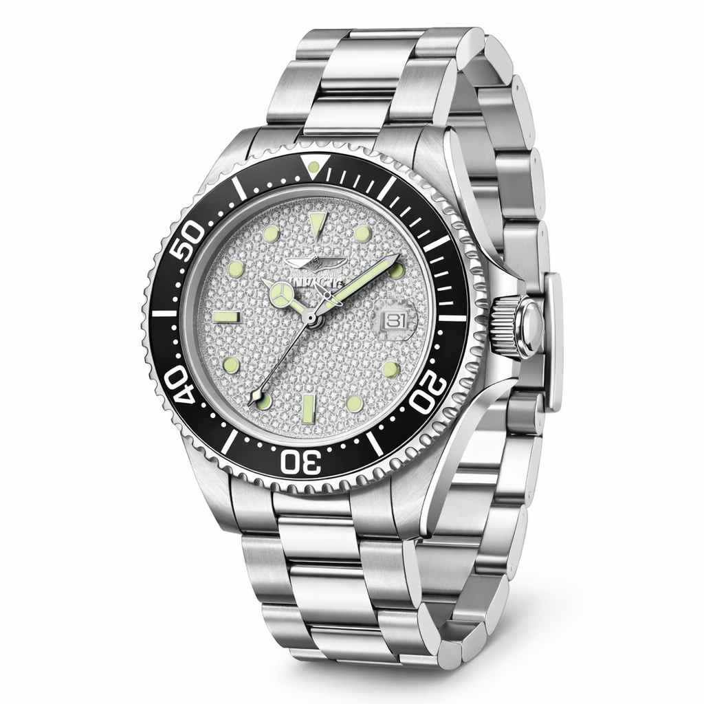 Invicta Men's 50286 Pro Diver Quartz PC32S Silver Dial Watch