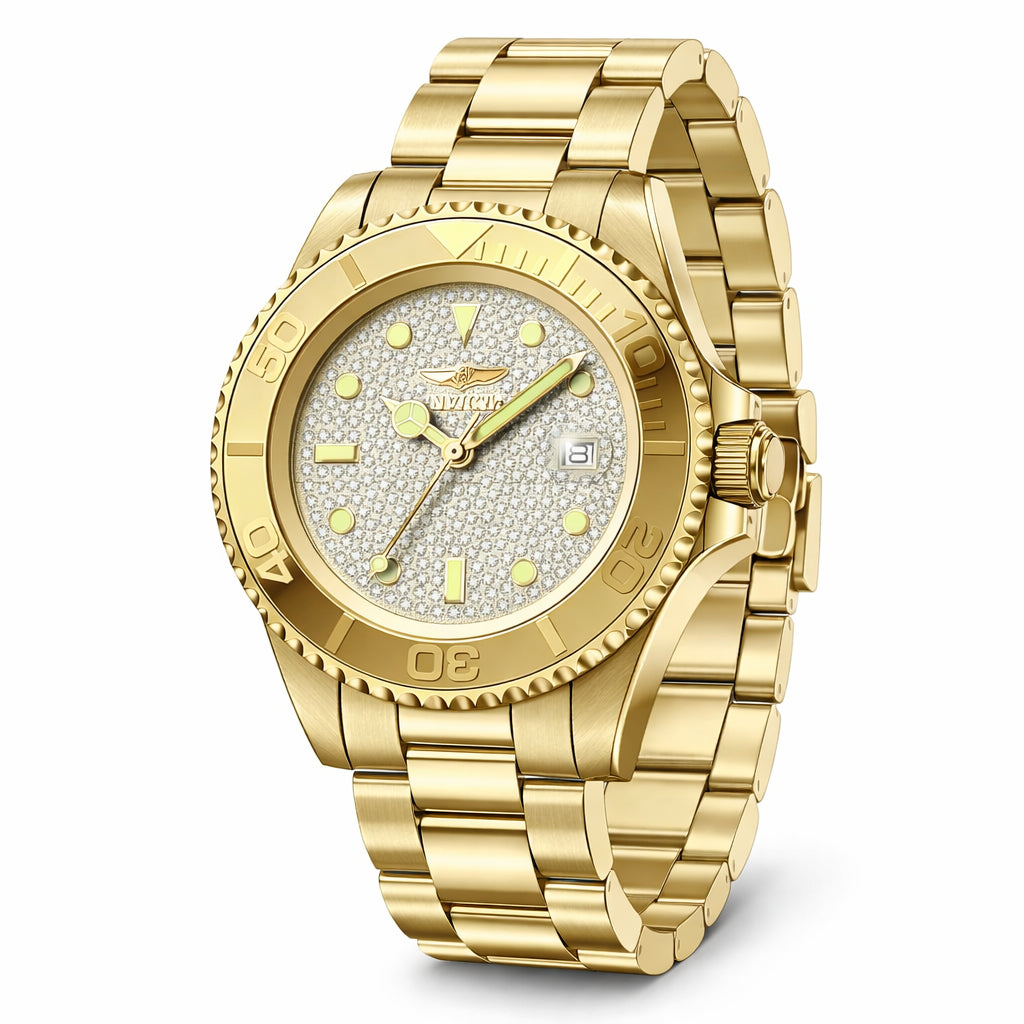 Invicta Men's 50288 Pro Diver Quartz PC32S Gold, Silver Dial Watch
