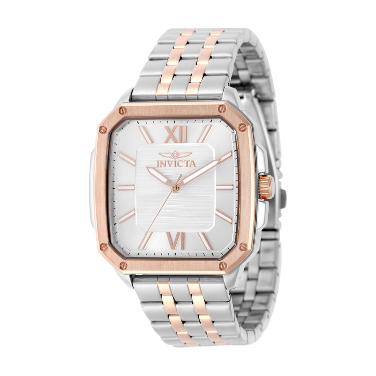 Invicta Men's 50360 Cuadro Quartz PC21 Silver Dial Watch