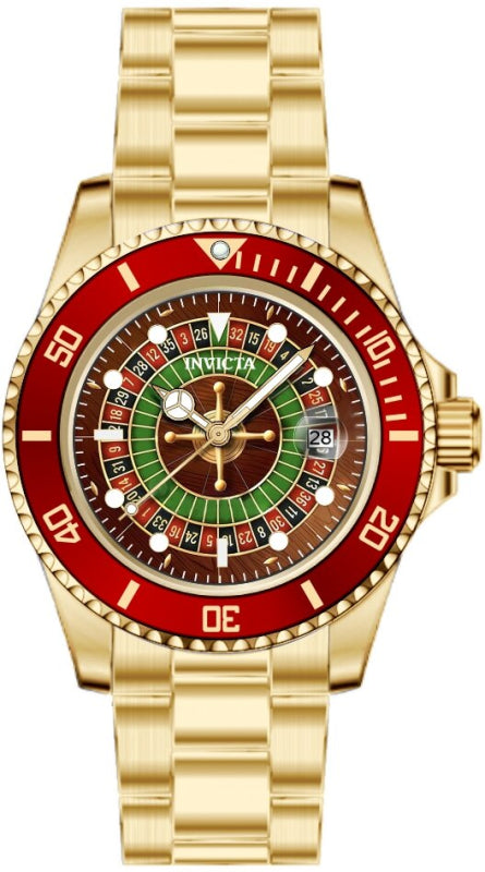 Invicta Men's 50520 Pro Diver Quartz PC32 Green, Red, Black Dial Watch