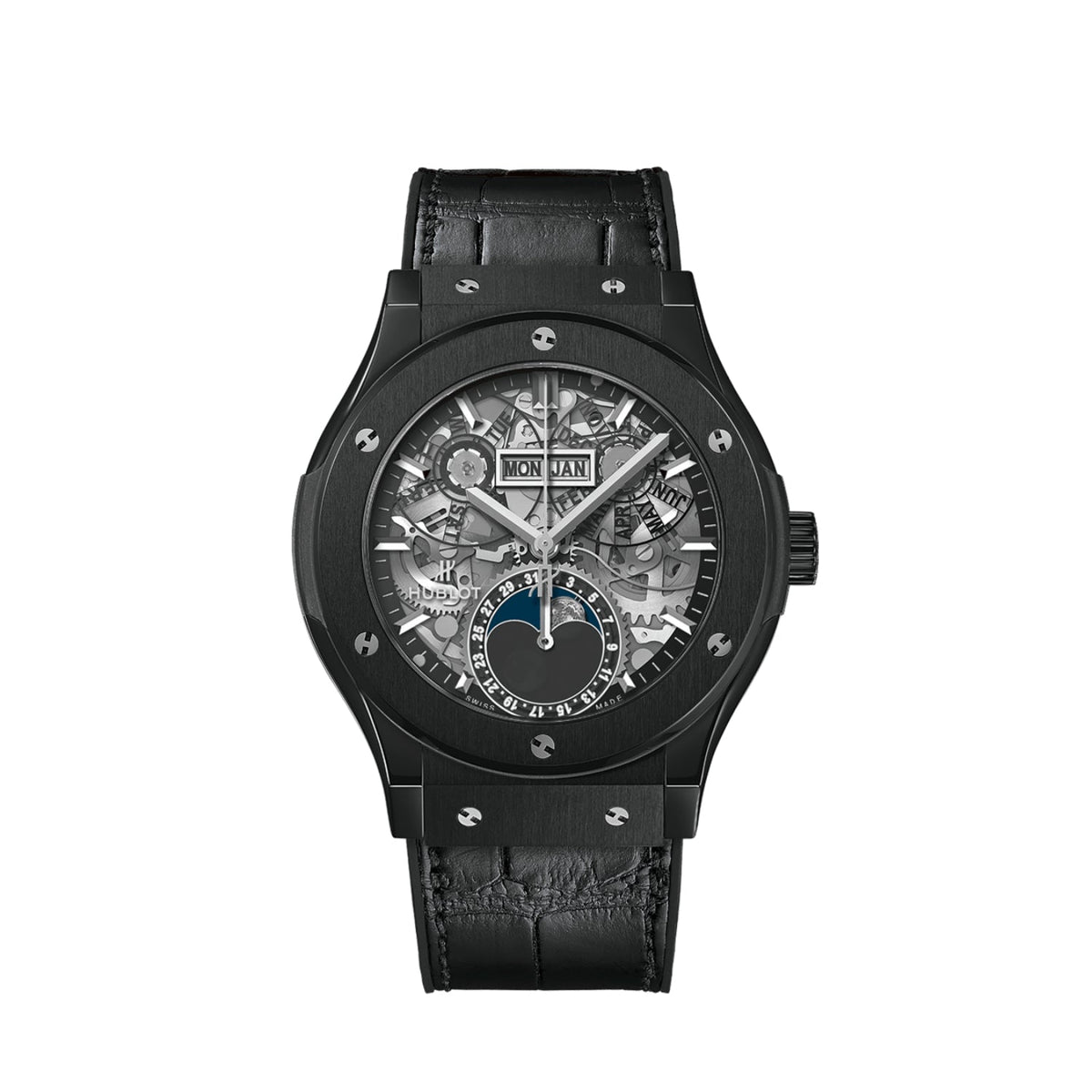 Hublot Men&#39;s 517.CX.0170.LR Black Leather, Rubber Watch