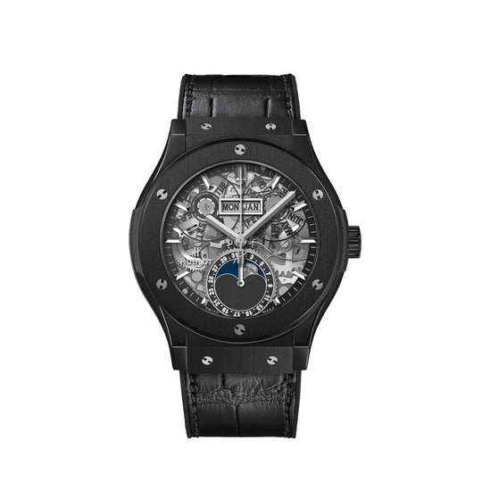 Hublot Men's 517.CX.0170.LR Black Leather, Rubber Watch