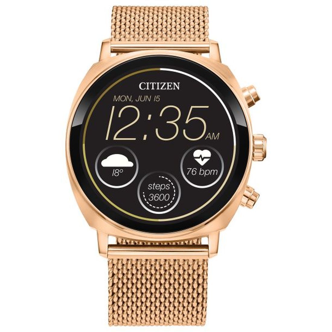 Citizen CZ Smart Touchscreen Unisex Rose Gold-tone Bracelet Quartz Watch - MX1003-71X