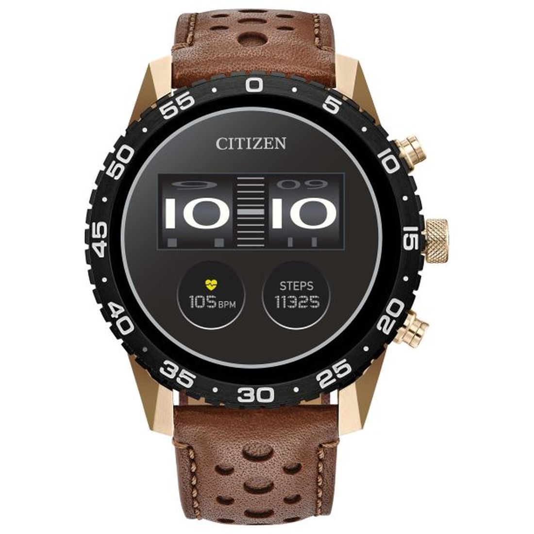 Citizen CZ Smart Touchscreen Unisex Brown Strap Quartz Watch - MX1016-28X