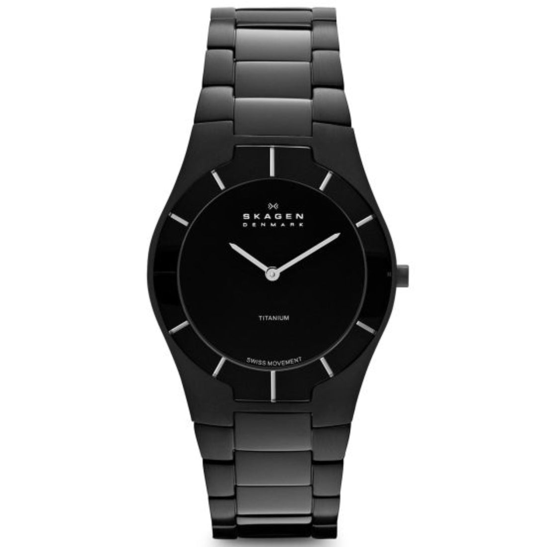 Skagen Black Label Men's Black Dial Titanium Bracelet Quartz Watch 585XLTMXB