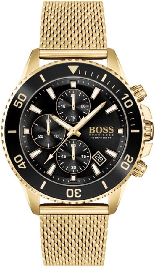 Hugo Boss Admiral Men's Gold-tone Bracelet Quartz Watch - 1513906