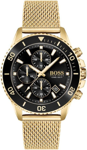 Hugo Boss Admiral Men's Gold-tone Bracelet Quartz Watch - 1513906