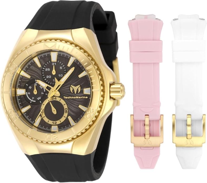Technomarine Women's TM-124023 Cruise Quartz Chronograph Black Dial Watch
