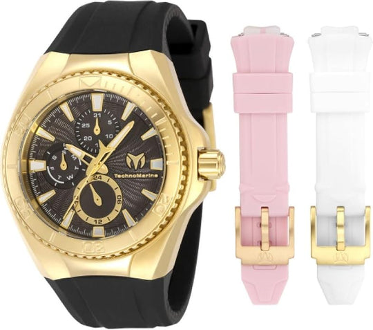 Technomarine Women's TM-124023 Cruise Quartz Chronograph Black Dial Watch