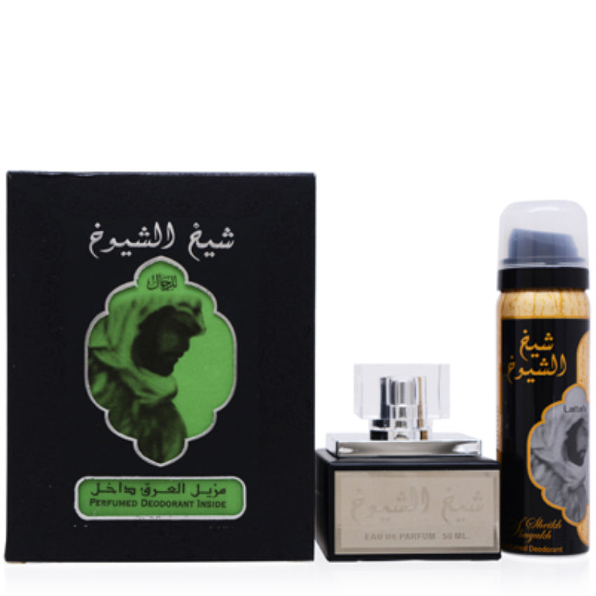 Sheikh Al Sshuyukh by Lattafa EDP Spray 1.7 oz (U)+Deodorant Spray 1.7 oz,