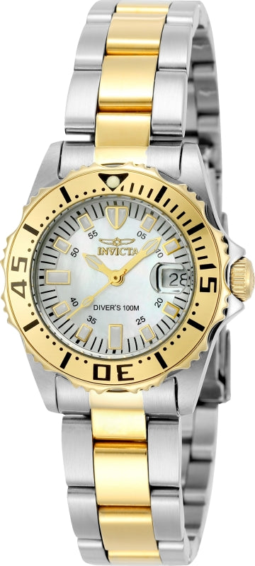 Invicta Women's 6895 Pro Diver Quartz 3 Hand White Dial Watch