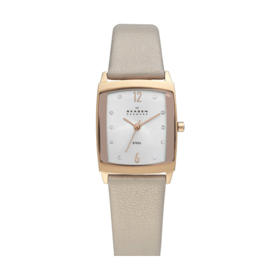 Skagen Women's Mother-of-Pearl Dial Rose Gold Blush Leather Quartz Watch 691SRLT