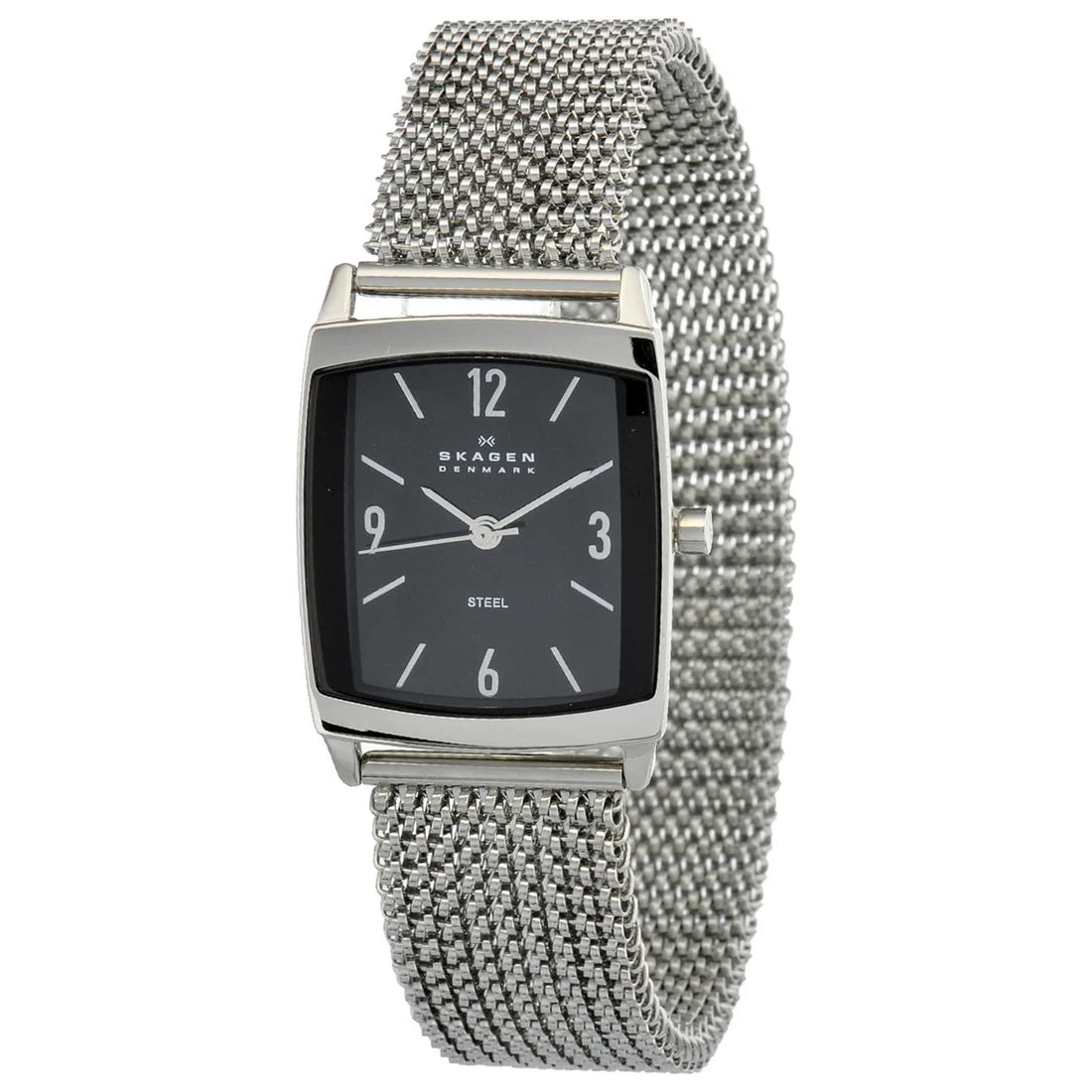Skagen Women's Black Dial Expandable Steel Bracelet Quartz Watch 691SSSB1